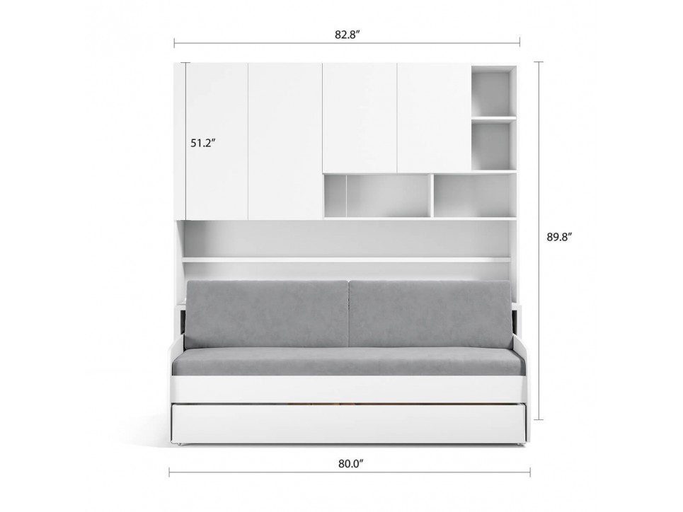 Eco Compact Twin/Twin XL Sofa Bed and Cabinets System