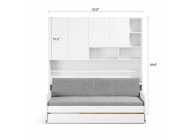 Eco Compact Full/Full XL Sofa Bed and Cabinet System