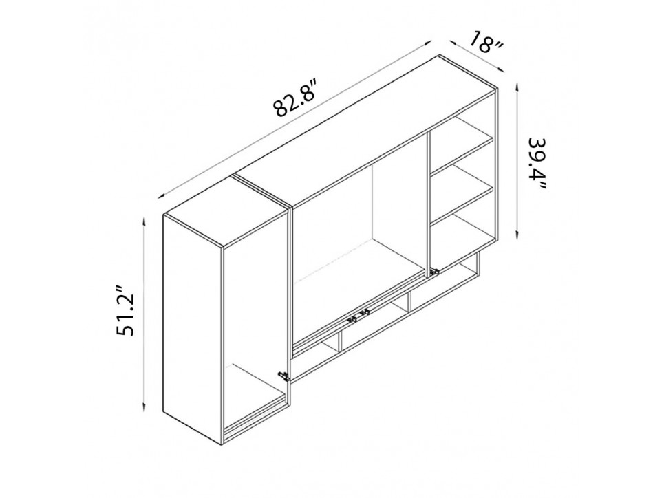 Compact Floating Cabinet and Wardrobe