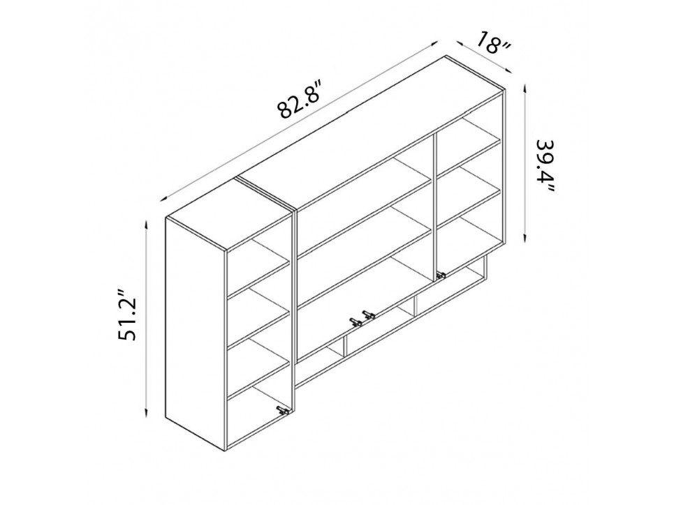 Compact Floating Cabinet and Wardrobe