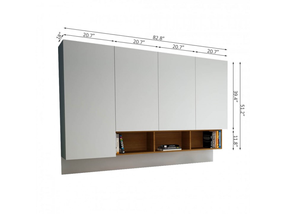 Compact Floating Cabinet and Wardrobe