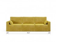 Royal Vertical Queen 3 Seat Sofa