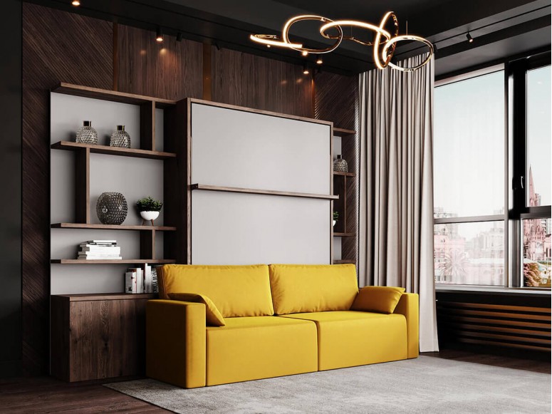  Miami-inspired design showcasing the Royal Queen Murphy bed.